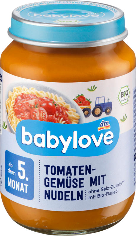 babylove Menü Tomaten-Gemüse mit Nudeln
