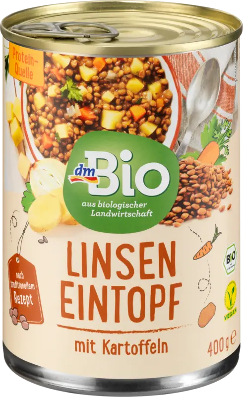 dmBio Eintopf Linsen mit Kartoffeln