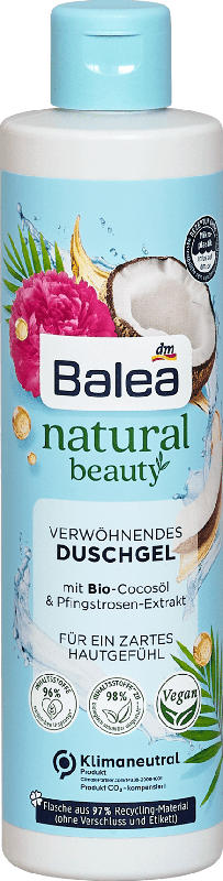Balea Verwöhnendes Duschgel mit Bio-Cocosöl & Pfingstrosen-Extrakt
