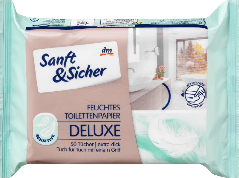Sanft&Sicher Feuchtes Toilettenpapier Deluxe Sensitive