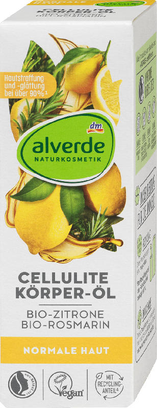 alverde NATURKOSMETIK Cellulite Körper-Öl Bio-Zitrone und Bio-Rosmarin