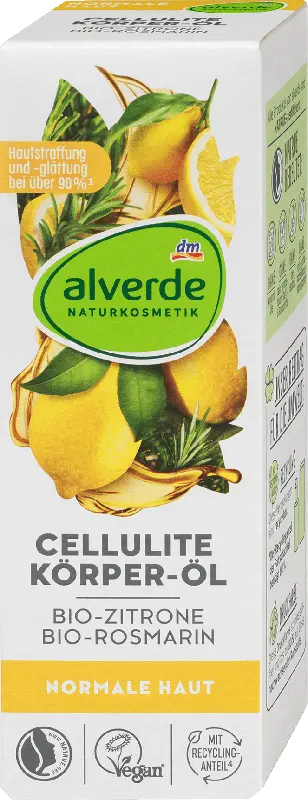 alverde NATURKOSMETIK Cellulite Körper-Öl Bio-Zitrone und Bio-Rosmarin