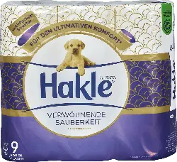 Hakle Toilettenpapier Verwöhnende Sauberkeit 4-lagig (9x135 Blatt)