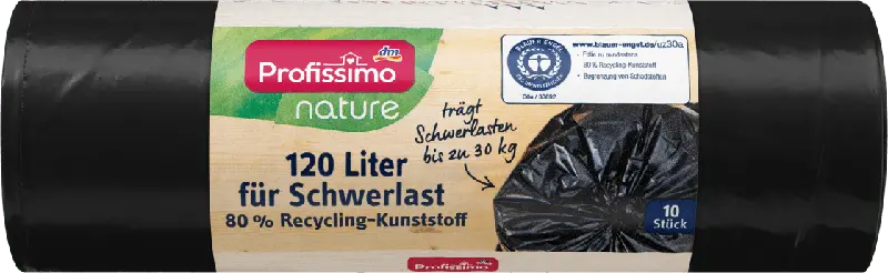 Profissimo nature Schwerlast-Abfallsäcke 120 Liter