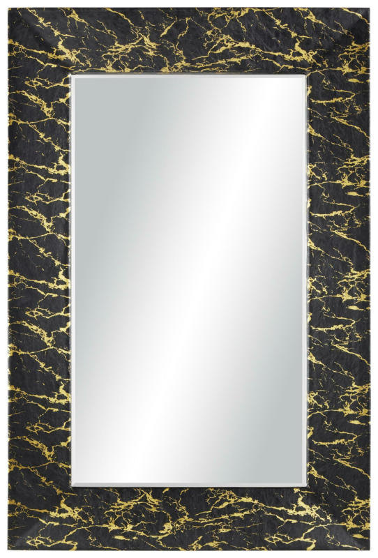 Wandspiegel in Schwarz/Goldfarben
