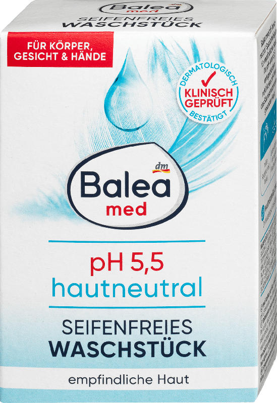 Balea MED Seifenfreies Waschstück pH 5,5 Hautneutral