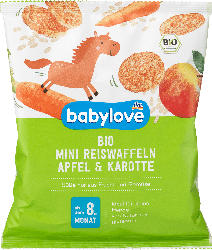 babylove Mini Reiswaffeln Apfel & Karotte