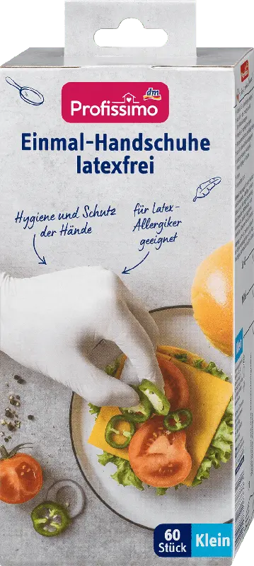 Profissimo Einmal-Handschuhe latexfrei Klein weiß (30 Paar)