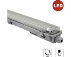 LED (Feuchtraum-)Wannenleuchte Classic grau 1x18 Watt 1800 Lumen IP 65 L 1275 mm