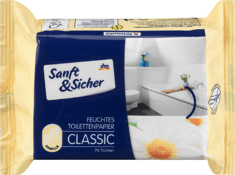 Sanft&Sicher Feuchtes Toilettenpapier Classic Kamille
