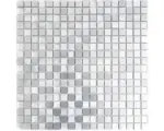Hornbach Aluminiummosaik ALF A309F 30,0x30,0 cm silber mix