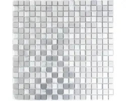 Aluminiummosaik ALF A309F 30,0x30,0 cm silber mix