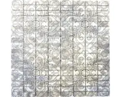 Aluminiummosaik ALF C101D 30,0x30,0 cm silber