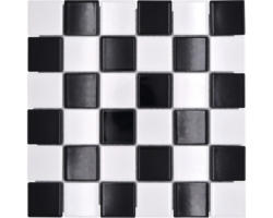 Keramikmosaik CD 200 30,0x30,0 cm schwarz weiß