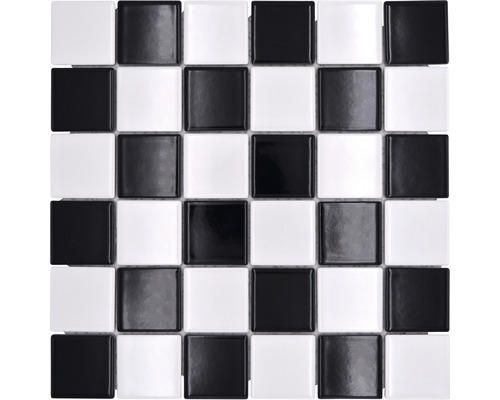 Keramikmosaik CD 200 30,0x30,0 cm schwarz weiß