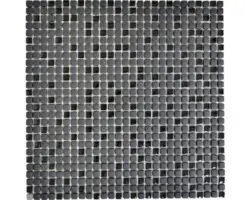 Glasmosaik Cuba 01B 30,5x30,5 cm schwarz matt