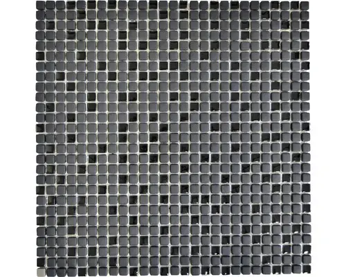 Glasmosaik Cuba 01B 30,5x30,5 cm schwarz matt