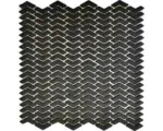 Hornbach Glasmosaik Cuba HB31B 29,0x29,5 cm schwarz matt