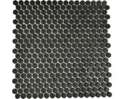 Glasmosaik Cuba HX11B 29,0x29,5 cm schwarz matt