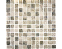 Glasmosaik CW 324 30,0x30,0 cm grau beige matt