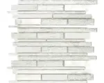 Hornbach Glasmosaik mit Naturstein XAM GV64 29,8x31,0 cm weiß silber