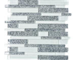 Hornbach Glasmosaik XCM 8CFL 30,5x30,5 cm weiß grau