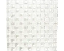 Glasmosaik XCM 8LU90 29,8x29,8 cm weiß