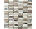 Hornbach Glasmosaik mit Naturstein XCM SM68 29,8x30,4 cm braun beige