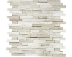 Natursteinmosaik Marmor XNC 3D20 31,5x30,0 cm grau