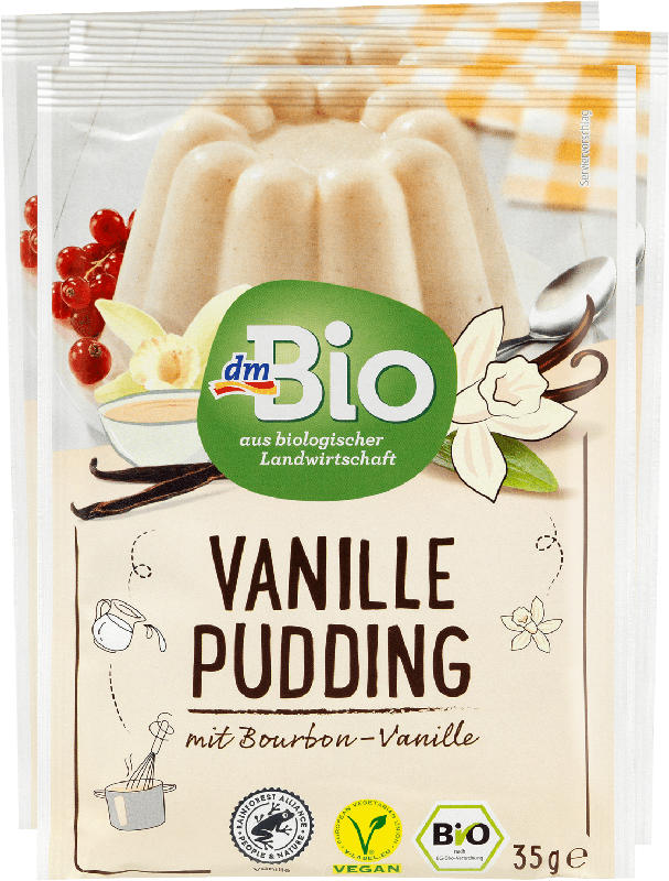 dmBio Vanille Pudding mit Bourbon-Vanille