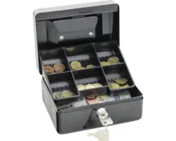 Geldkassette Rottner 1 schwarz, Außenmaß: B, H, T: 150x85x130 mm