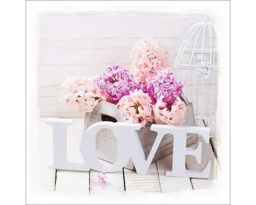 Glasbild Love Roses 30x30 cm