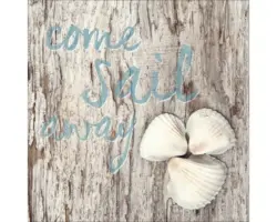 Glasbild Come Sail Away 20x20 cm