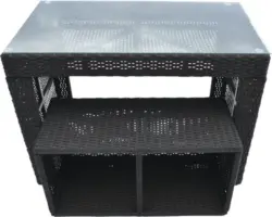 Bar mit einen Hocker Canadian Spa coffee für Außenwhirlpools