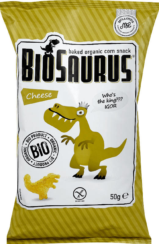 BioSaurus Gebackener Bio-Maissnack Käse