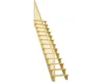 Hornbach Pertura Wangentreppe Filia Kiefer Leimholz ohne setzstufen Versiegelt gerade 65 cm 12 Stufen / 13 Steigungen Stabgeländer