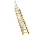 Hornbach Pertura Wangentreppe Filia Kiefer Leimholz ohne setzstufen Versiegelt gerade 65 cm 12 Stufen / 13 Steigungen