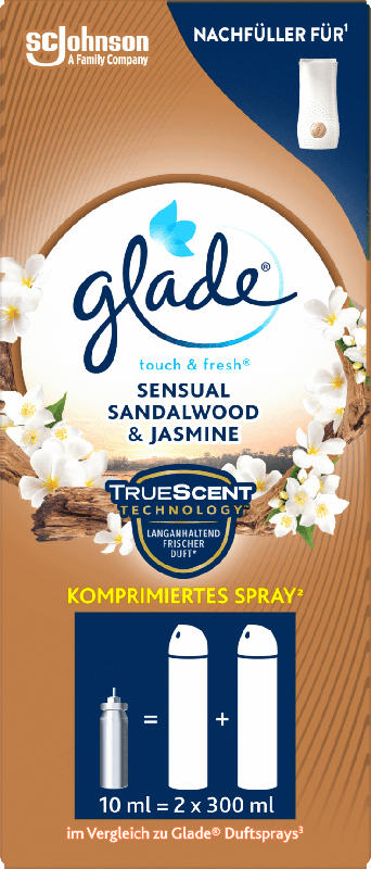 glade touch & fresh Mini-Duftspray Nachfüller Sandalwood & Jasmine