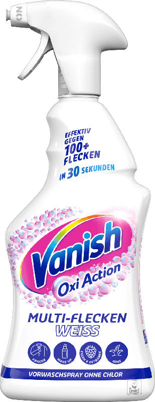 Vanish Oxi Action Multi-Flecken Weiß Vorwaschspray ohne Chlor
