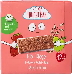 FruchtBar Bio-Riegel Erdbeere, Apfel und Hafer