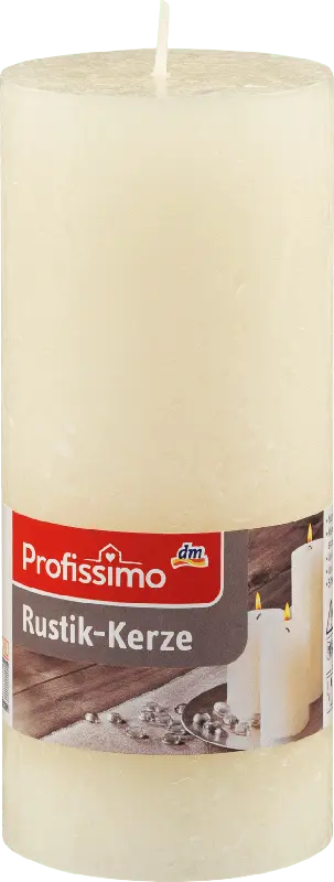 Profissimo Rustik Stumpenkerze 160/68 mm - elfenbein
