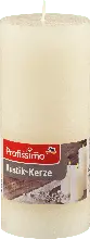 dm drogerie markt Profissimo Rustik Stumpenkerze 160/68 mm - elfenbein