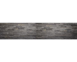 Küchenrückwand mySpotti splash Black Bricks 2800x600x0,2 mm