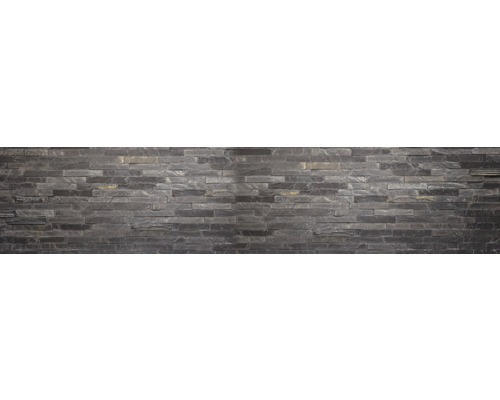 Küchenrückwand mySpotti splash Black Bricks 2800x600x0,2 mm