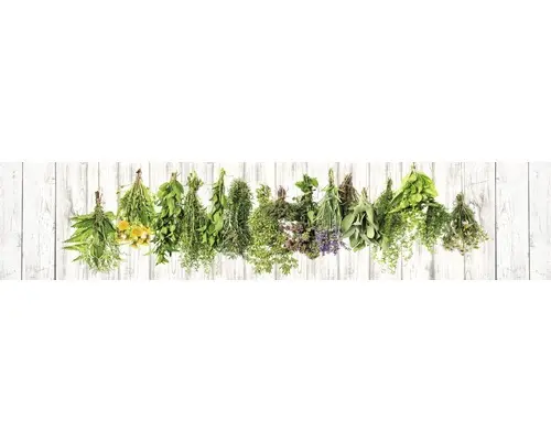 Küchenrückwand mySpotti splash Hanging Herbs 2800x600x0,2 mm