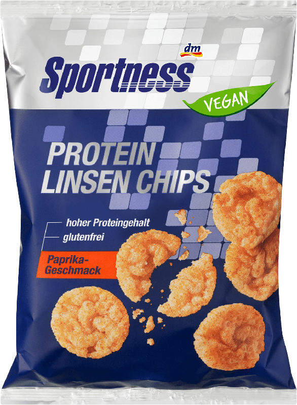 Sportness glutenfreie Protein Linsen Chips Paprika-Geschmack