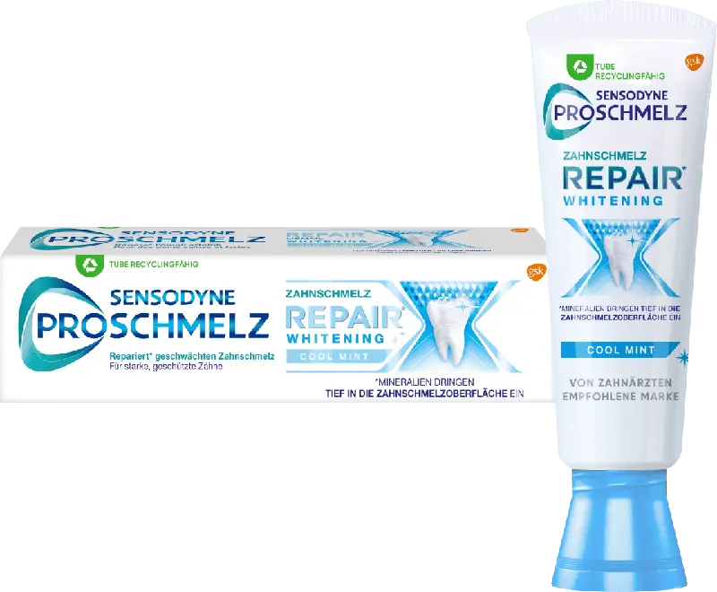 Sensodyne Pro Schmelz Zahnschmelz Repair Whitening Zahncreme Cool Mint