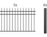 Hornbach Zaun-Grundset ALBERTS Guardian zum Einbetonieren 10 x 1,20 m schwarz matt