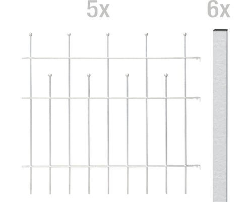 Zaun-Grundset ALBERTS Madrid zum Einbetonieren 10 x 0,75 m feuerverzinkt