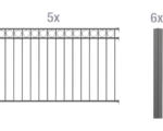 Hornbach Zaun-Grundset ALBERTS Circle zum Einbetonieren 10 x 1,20 m anthrazit